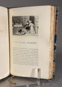 Les Caquets de l'accouchée publiés par D. Jouaust avec une préface de Louis Ulbach eaux-fortes par Ad. Lalauze.
