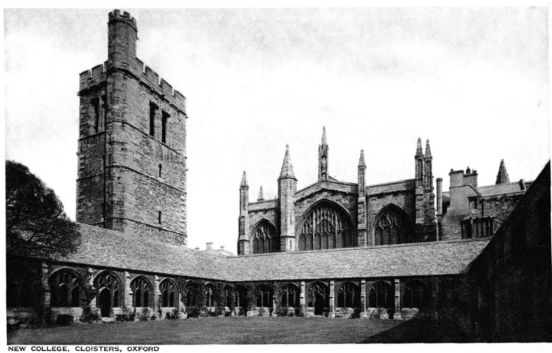 OXFORD , New College Cloisters. Angleterre