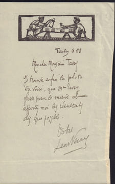 L.A.S. à Edme Tassy.-. VÉRANE Léon.-