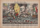 Bataille navale de Lissa. Entre les flottes italienne et autrichienne (20 juillet 1866).-. [IMAGERIE D'ÉPINAL]. SECOND EMPIRE. LISSA.-