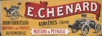 E. CHENARD Asnières (Seine). Moteurs à Pétrole. Avant-Train Bté S.G.D.G. Adaptable à tout tricycle Automobile