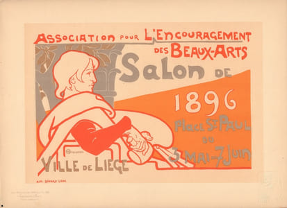 Planche 108 des Maîtres de l'Affiche. Association pour lEncouragement des Beaux-Arts. Salon de 1896. Ville de Liège.