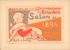Planche 108 des Maîtres de l'Affiche. Association pour lEncouragement des Beaux-Arts. Salon de 1896. Ville de Liège.. BERCHMANS Émile.-