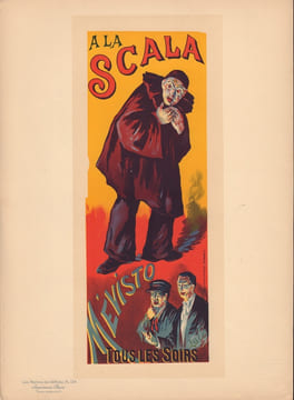 Planche 139 des Maîtres de l'Affiche. A la Scala. Mévisto tous les soirs.-. LUCE Maximilien.-