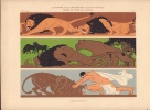 Ensemble de 2 planches issues du Journal de la Décoration: Motifs de Marine et Frises de lions.-. ROUBILLE Auguste (1872 - 1958).-