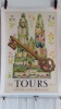 Tours clef de cent châteaux. Magnifique affiche couleurs, éditée par le Comité Départemental de Publicité d'Indre-et-Loire.-. MERCIER Jean-Adrien.-