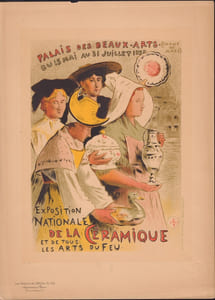 Affiche Palais des Beaux-Arts. Exposition Nationale de la Céramique et de tous les Arts du Feu.-