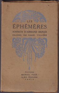 Les Éphémères Sonnets d'Armand Barois enluminés par Claude Villiers.-