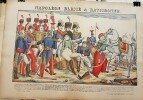 Napoléon blessé à Ratisbonne.-. IMAGERIE D'ÉPINAL XIXe.-
