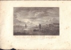 Vue de Lillo sur l'Escaut. Gravure XVIIIe d'après le tableau de Van der Neer, tiré du Cabinet de Monsieur Marye, secrétaire du Roy à Rouen.-. LE VEAU ...