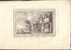 Vue d'un Moulin sur la Rivière d'Etaples. Gravure XVIIIe d'après le tableau de Sarrazin.-. LE VEAU Jean-Jacques (Rouen 1720 - Paris 1786).-