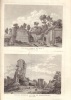 1. Vue de la porte de Meaux dans le comt&eacute; de Senlis. 2. Vue des Ruines de la Tour de Montepilloy, dans le valois.-. OISE. TAVERNIER de JONQUI&Eacute;RES.-