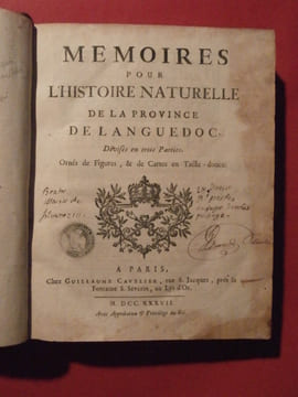 Mémoires pour l'histoire naturelle de la province du Languedoc. J. Astruc