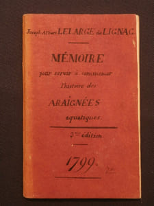 Mémoire pour servir à commencer l'histoire des araignées aquatiques