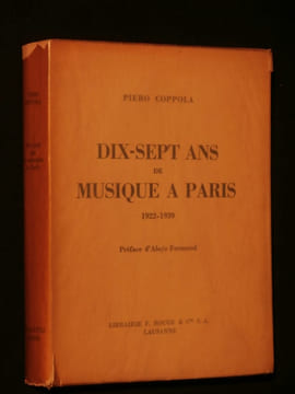 Dix sept ans de musique à Paris (1922-1939). Piero Coppola