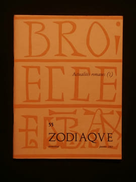 Revue Zodiaque n°55, actualités romanes 1. collectif