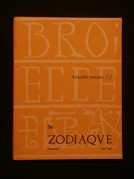 Revue Zodiaque n°55, actualités romanes 2. collectif