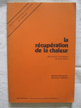 La récupération de la chaleur, éléments d'analyse économique. Bernard Bourgeois, Bertrand Château