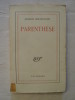 Parenthèse. Jacques Lemarchand