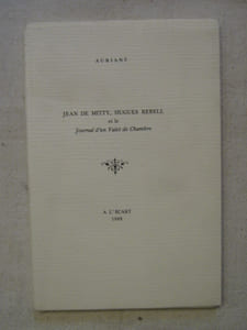 "Jean de Mitty, Hugues Rebell et le ""journal d'un valet de chambre"""