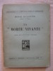 "La ""mort vivante"", étude de littérature comparée". Henri Hauvette