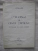 L'original de César Capéran, nouvelle de Louis Codet. Auriant