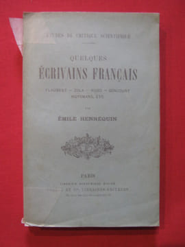 Quelques écrivains français. Emile Hennequin