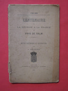 Centenaire de la réunion à la France du pays de Salm