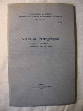 Notes de pétrographie. J. Durand