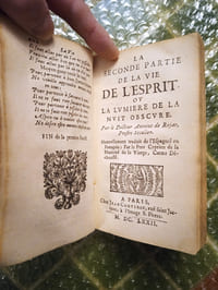 La Vie de l’Esprit pour s’avancer en l’exercice de l’Oraison ; et pour avoir une grande union avec Dieu. Composée en Espagnol par le Docteur Antoine de Rojas, Prestre séculier. Et nouvellement traduite en François par le R. Père Cyprien de la Nativité de la Vierge, Carme Déchaussé. Nouvelle édition, reveuë et corrigée. Paris, Jean Couterot, 1672.