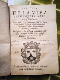 Practica de la viva fee de que el justo vive y se sustenta. Barcelone, Estevan Liberôs, 1618.