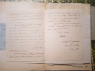 Lot de 2 lettres manuscrites avec enveloppe et 8 lettres dactylographiées.. BOURBON NAUNDORFF, Henri. 