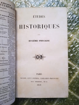 Études historiques.. FORCADE, Eugène.