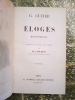 Éloges historiques, précédés de l’éloge de l’auteur par M. Flourens.. CUVIER, G.