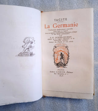 La Germanie. Traduction entièrement nouvelle. Texte latin en regard avec un succinct commentaire historique, critique et une Étude préliminaire par ...