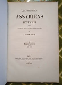 Les noms propres assyriens. Recherches sur la formation des expressions idéographiques.