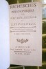 Recherches philosophiques sur les Égyptiens et les Chinois. Par l’Auteur des Recherches sur les Amériquains [sic].. [PAUW, Cornelius de].