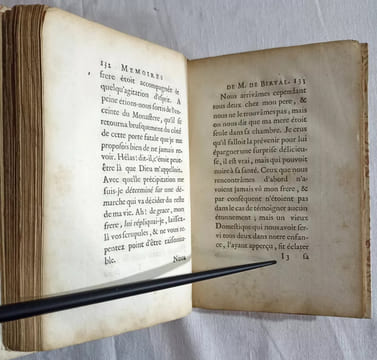 Mémoires de Monsieur de Berval.
Imprimé à Amsterdam [Paris], 1752.
. [FYOT DE LA MARCHE, Jean-Philippe (1723-1772).]