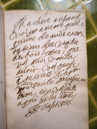 Rare manuscrit religieux anonyme du 17e siècle.
