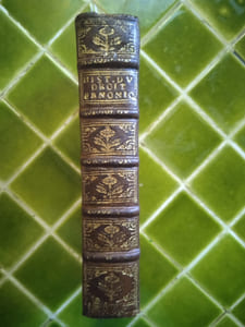 Histoire du Droit canonique avec l’explication des lieux qui ont donné le nom aux Conciles, ou le surnom des Auteurs ecclésiastiques. Et une chronologie canonique.
[Suivi de]
Chronologie des Papes, des Conciles et des Hérésies qu’ils ont condamnées ; des Pères et autres Auteurs Ecclésiastiques des Livres du Nouveau Testament, & des Collections des Canons Greques et Latines. […]
