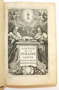 L’Office de la Semaine Sainte, selon le Missel & Breviaire Romain : Avec la Concordance du Missel et Breviaire de Paris. Ensemble l’explication des sacrez Mysteres representez par les Ceremonies de cet Ordre. Par Fr. Daniel de Cigongne, de l’Ordre de Saint François.