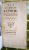 Vie de Madame La Fosse, guérie miraculeusement le 31 mai 1725 à la Procession du Saint Sacrement de la paroisse Sainte Marguerite. . [LAURENT, le P.]. ...