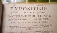Exposition de la Doctrine chrétienne par demandes et par réponses. Divisée en trois Catéchismes. I. Catéchisme historique […]. II. Catéchisme dogmatique […]. III. Catéchisme pratique. A Paris, Chez Jacques Rollin, 1741.
