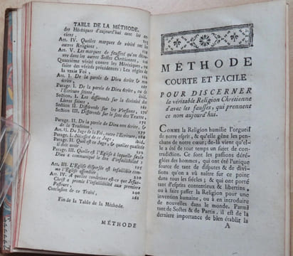 Méthode courte et facile pour discerner la véritable religion chrétienne, d’avec les fausses qui prennent ce nom aujourd’hui. Nouvelle Édition.. ...