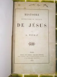 Histoire élémentaire et critique de Jésus. Paris, Michel Lévy Frères, 1864.
