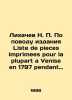 Likhachev N. P. Regarding Liste de pieces imperimmes pour la plupart a Venise en. Likhachev  Nikolay Petrovich