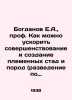 Bogdanov E.A.,  Prof. How to accelerate the improvement and creation of breedin. Bogdanov, Evfimy