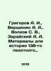 Grigorov A. I.   Vershinin A. A.   Volkov S. V.   Zaraisky A. A. Materials for t. Vershinin  Alexey Platonovich