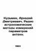 Kuzmin, Arkady Dmitrievich. Radioastronomical methods for measuring antenna par. Kuzmin, A.
