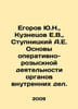 Y.N. Egorov, E.V. Kuznetsov, A.E. Stupnitsky Fundamentals of Investigative Acti. Kuznetsov, Evgeny Vasilievich